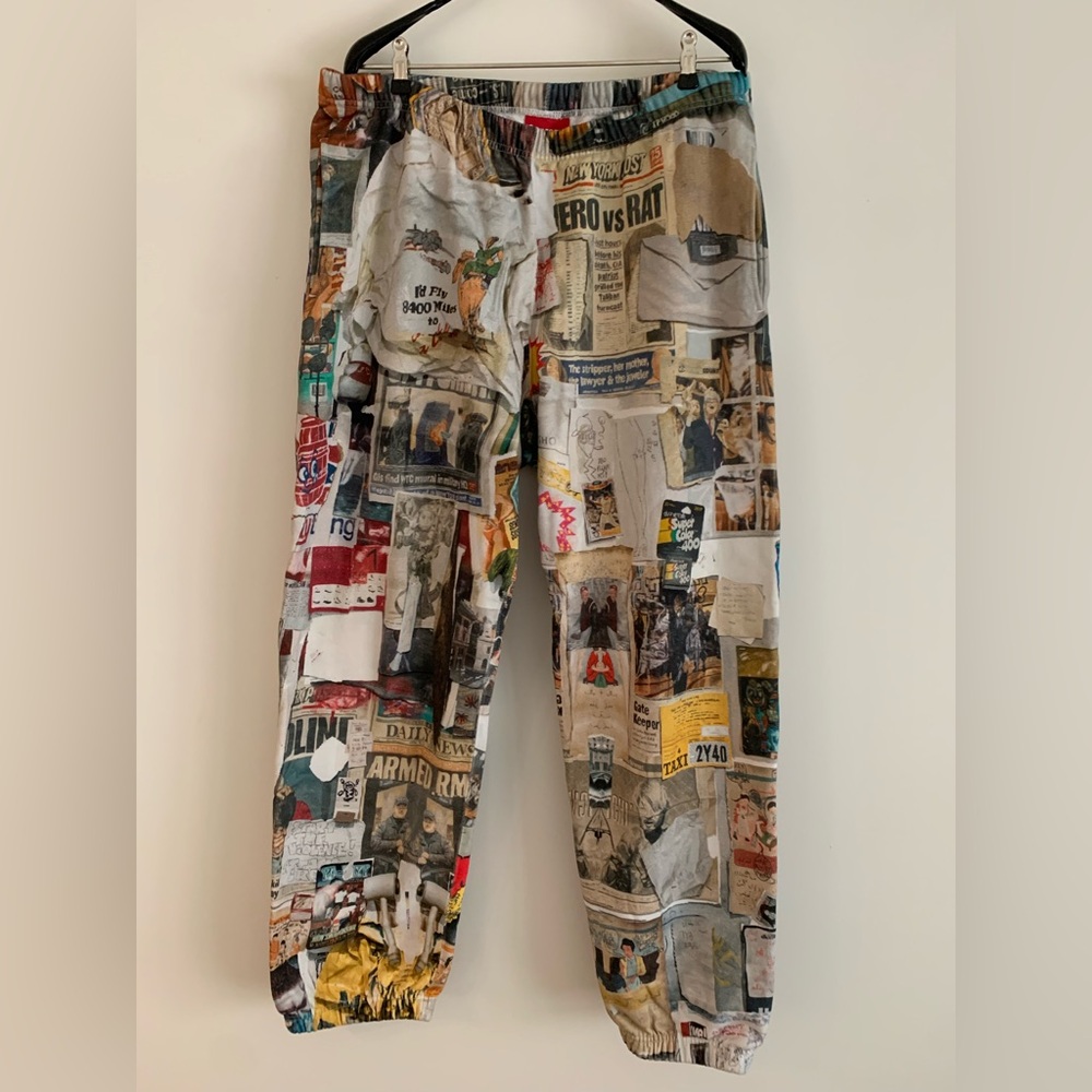 Supreme Dash’s Wall Sweatpants XL Multicolor Dan Colen Art Fleece Rare HTF